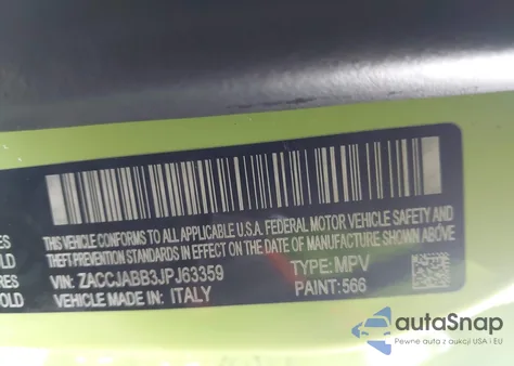 2018 Jeep Renegade Latitude from USA, damaged, VIN ZACCJABB3JPJ63359